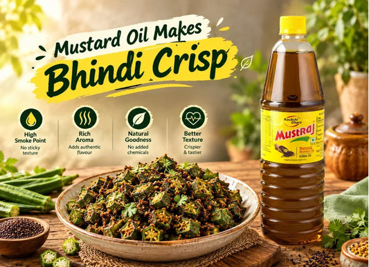How to Cook Crispy Bhindi Fry with Mustard Oil