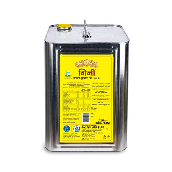 Guinea Filtered Groundnut Oil 15 Ltr Tin