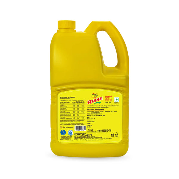Mustraj Natural Kachi Ghani Mustard Oil 5 Ltr Jar