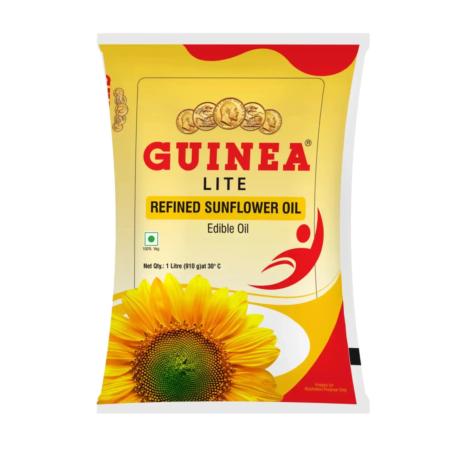 Guinea Lite Refined Sunflower Oil 1 Ltr Pouch