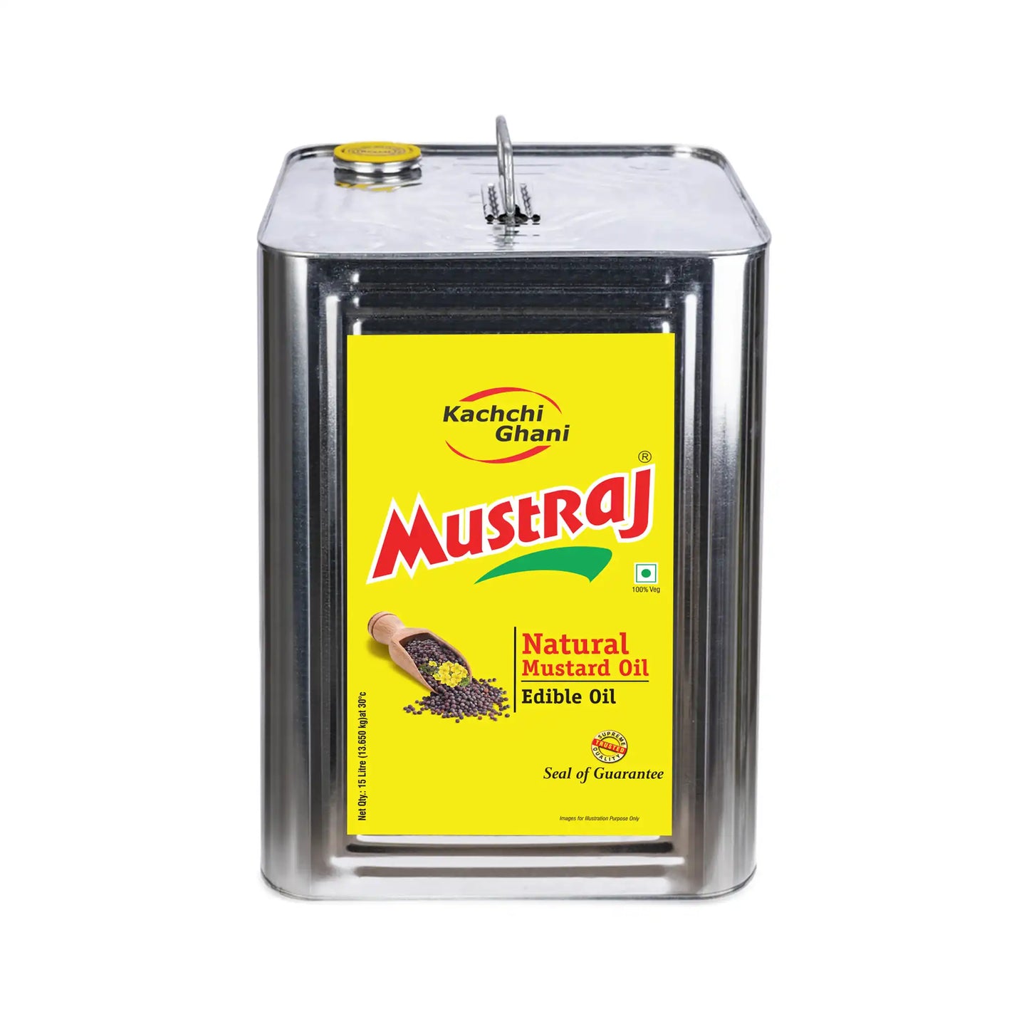 Mustraj Natural Kachi Ghani Mustard Oil Tin
