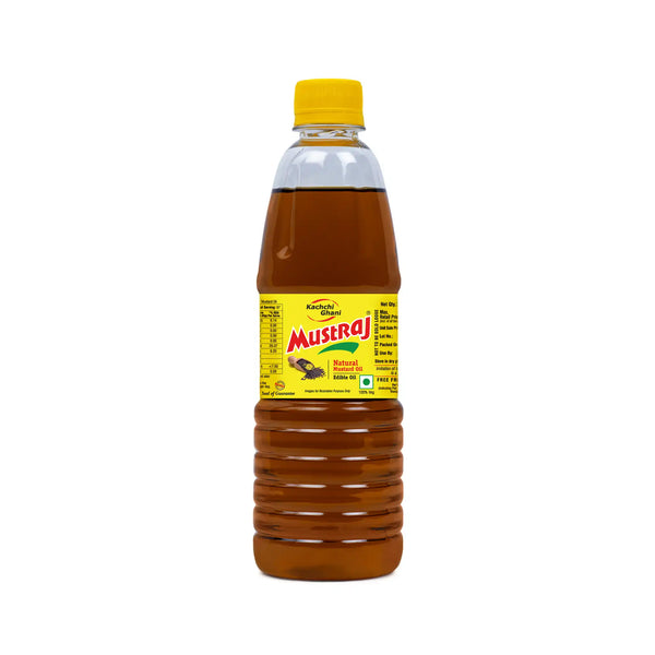 Mustraj Natural Kachi Ghani Mustard Oil Bottle