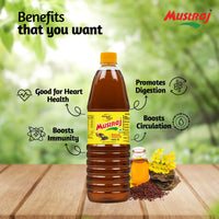Mustraj Natural Kachi Ghani Mustard Oil Bottle
