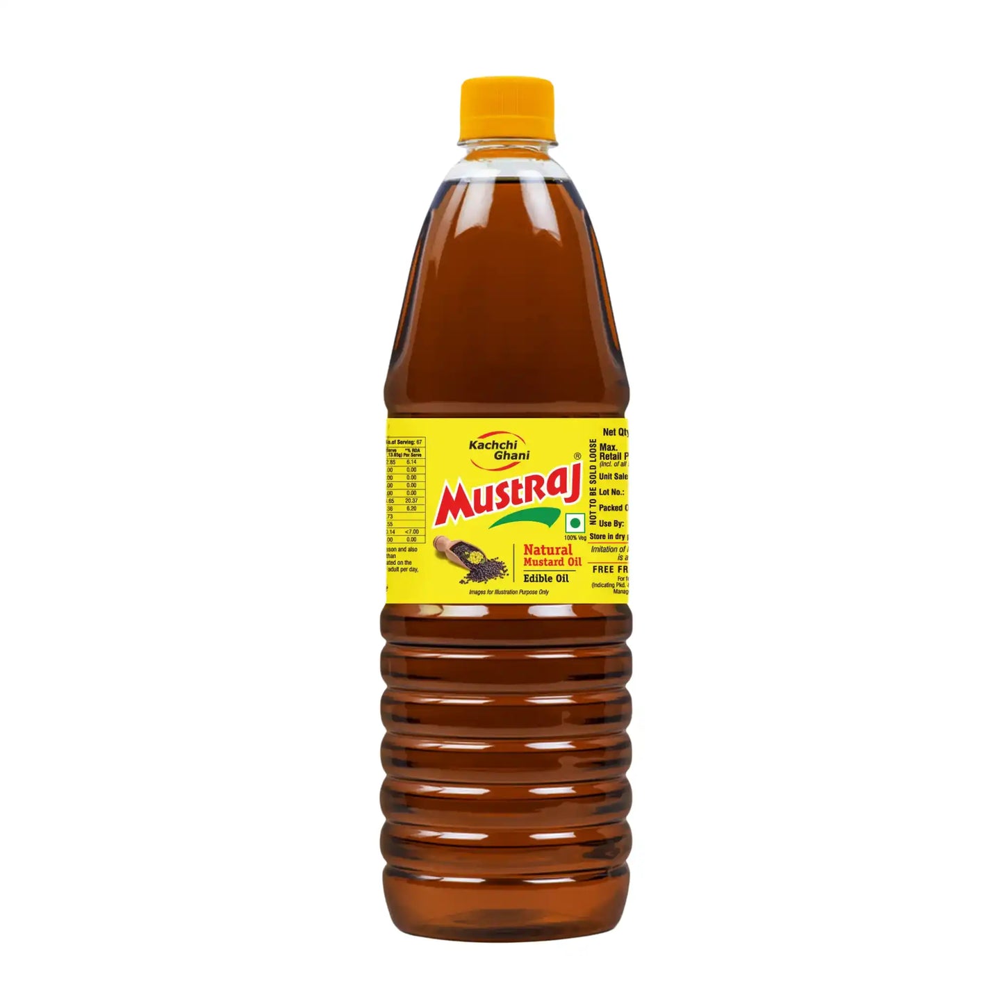 Mustraj Natural Kachi Ghani Mustard Oil Bottle